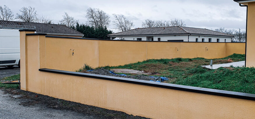 Dessus de mur de clôture en continu couvertine aluminium Toulouse Royalu