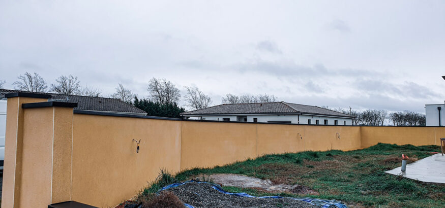 Dessus de mur de clôture en continu couvertine aluminium Toulouse Royalu